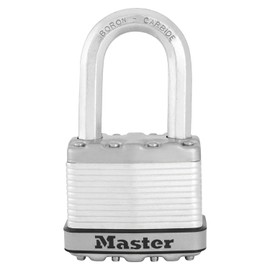 MASTER LOCK Heavy Duty Padlock, Security level 9/10, Outdoor, Keyed, Laminated Steel, Weatherproof, Medium Shackle
