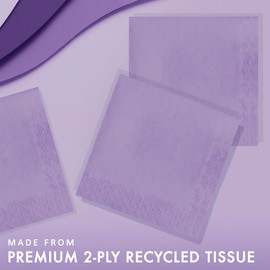 Creative Converting Touch of Color 2-Ply 50 Count Paper Lunch Napkins, Luscious Lavender, One Size