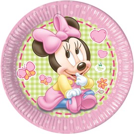 Unique Party 71988 - 23cm Baby Minnie Mouse Party Plates, Pack of 8