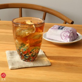 ADERIA Tsugaru Vidro Nebuta Series Sake Glass, Made in JapanIris Ohyama Wooden Rack