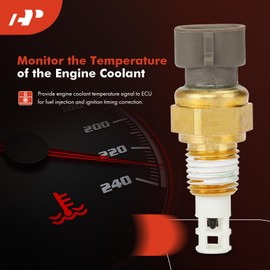 A-Premium Engine Coolant Temperature Sensor [2 Pins] Compatible with Jeep & Dodge & Chrysler & Eagle & Mitsubishi & Plymouth, fits Grand Cherokee, Wrangler, Cherokee, Grand Caravan, Ram 1500 & More