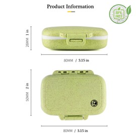 Weekly Pill Box 7 Day Pill Case Organiser Sealed Portable Medication Dispenser