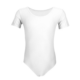 Aquarti Girls' Short-Sleeved Ballet Suit, Plain - 140