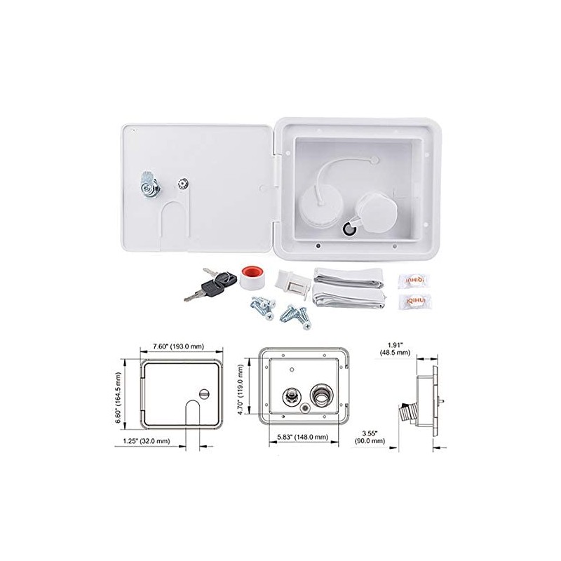 Gravity City Water Inlet Fill Dish Hatch Lock for RV