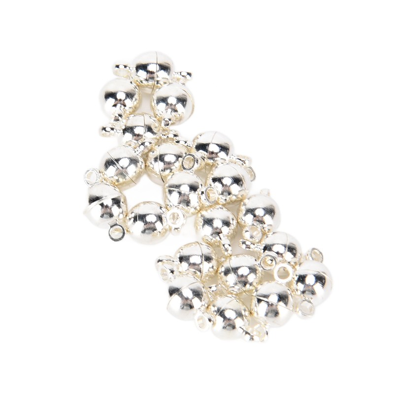 20 Sets Magnetic Clasps Round Brass Fashionable Jewelry Clasps for