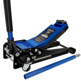 Donext 3 Ton Floor Jack, Low Profile Floor Jack, Heavy-Duty Steel Racing Floor Jack, Lifting Range 75mm/2.95"-500mm/19.69", Blue