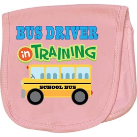 inktastic Bus Driver in Training Baby Burp Cloth Pink 354e5
