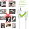 Jplenty Brown Extension cord 15FT Flat Extension Cord for Indoor/Outdoor