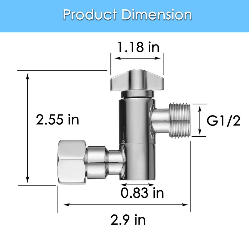 Adjustable Shower Head Extension Adapter Chrome,Senhozi Shower Head Elbow Adapter,