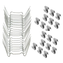 Young Wolf 100pcs Thick Stainless Steel Wire Elite Greenhouse Glazing Clips Silver Greenhouse Accessories Glass Clips