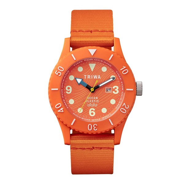 Triwa Men's & Women's (Unisex) Time For Oceans Submariner, Orange,