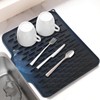 Silicone Dish Drying Mat featuring a Built-in Drain Lip, Heightened