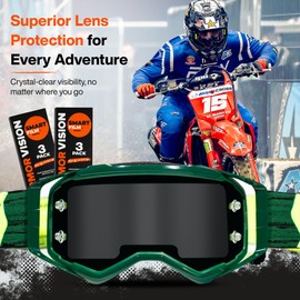 Armor Vision 50mm Smart Film Goggle Lens Cover Protector - Hydrophobic, Scratch Resistant & Universal Fit - Advanced 6-Layer Technology (Pack of 3)