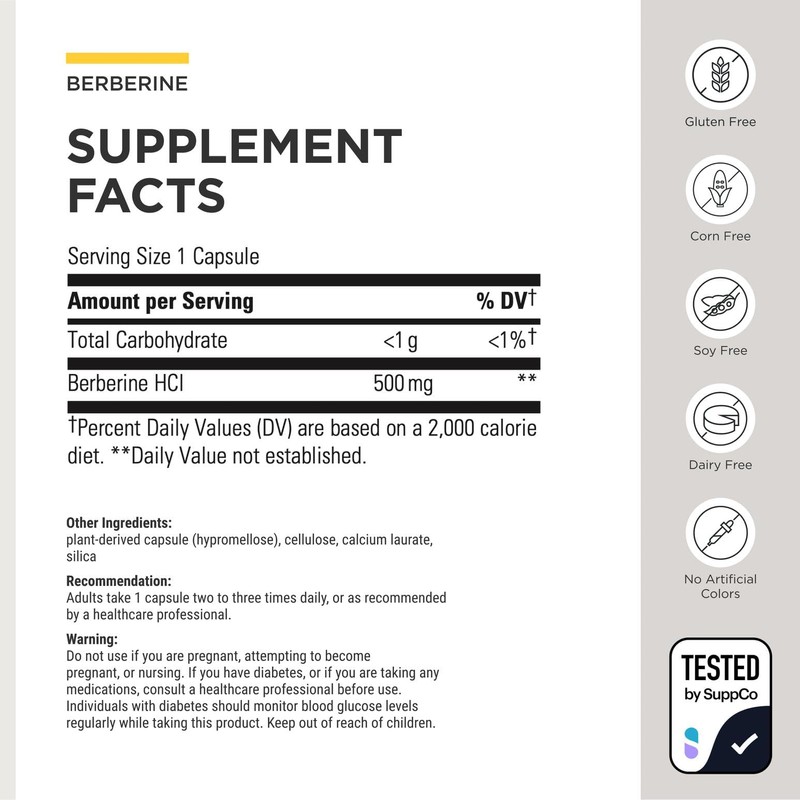Integrative Therapeutics® Berberine - 1000–1500 mg Daily - Berberine HCL