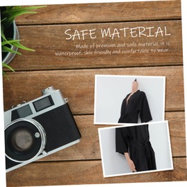 FOMIYES Razor Barber Cape Hair Cutting Capes Barbershop Clothes Hot Dyeing Cape Hair Care Gown Comfortable Sturdy Black Robe