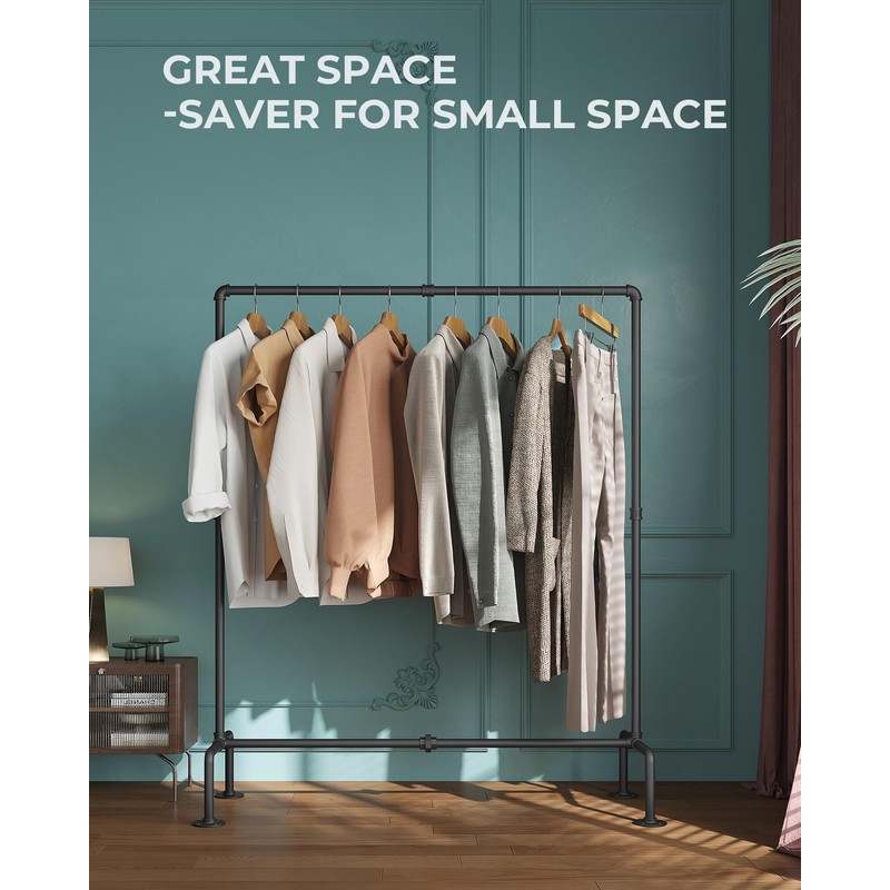 OROPY Industrial Pipe Clothing Rack Free Standing Set of 2,