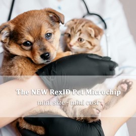 RexID 1.25mm7mm Pet Microchip Implant Kit Together with Smart ID Tag for Connecting Pet Owner Immediately by Anybody Anywhere with Mobile Phone (20, Pet Microchip)
