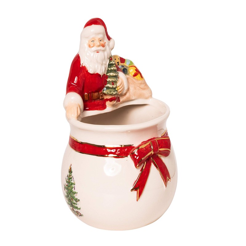 Wichtelstube-Kollektion Candy Bowl with Santa Claus Candy Bowl Christmas Decoration