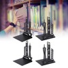 4pcs Bookends Black Architectural Style Decorative Non Slip Metal Desktop