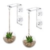 Impresa Suction Cup Window Plant Hanger - 2-Pack, Glossy Green