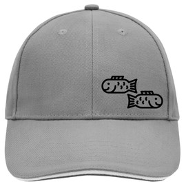 Huuraa Cap Hat Fish Zodiac Sign Symbol Gift Fish Gift Idea, Dark grey/white, Unit size