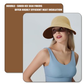 Sun Hats for Womens Wide Brim UV Protection Fishing Hats Packable Reversible Hollow Top Sun Hat for Women onytail Black (US, Alpha, One Size, Khaki)