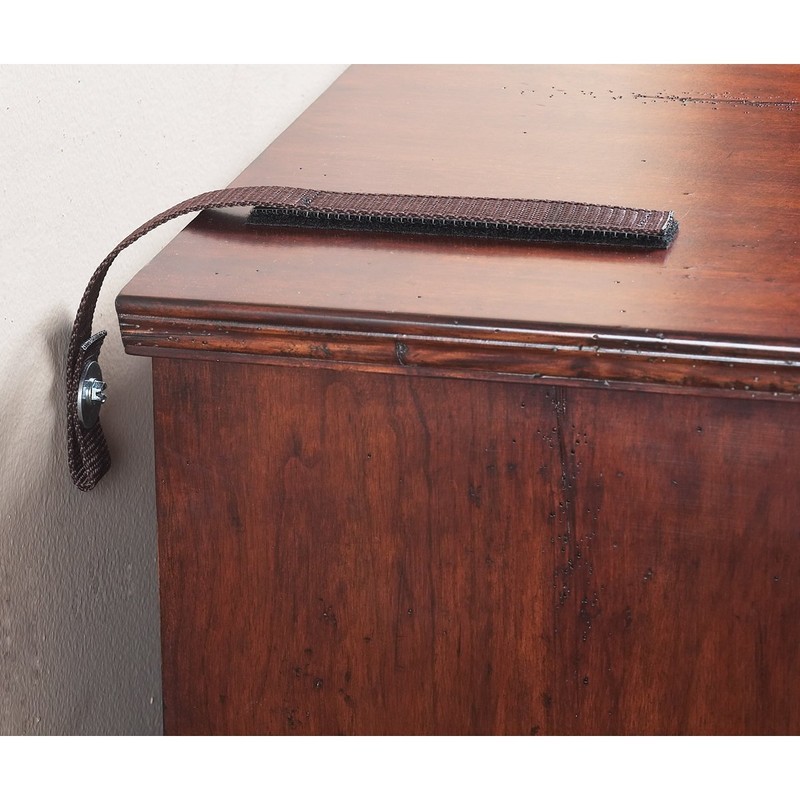 Quakehold! Furniture Strap Kit, Antique Brown