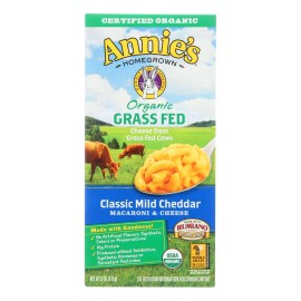 Annies Homegrown Classic Mild Cheddar Macaroni and Cheese 6 oz Case of 12 Organic Grass Fed Fresh Gouda and Edam Cheese