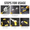 TUAKIMCE 500Pcs Tile Leveling System 2mm,Tile Spacer Clips for Floor