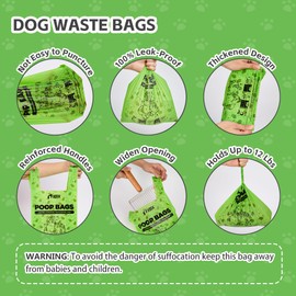 Cat Litter Bags for Poop, Compostable Kitty Poop Bags, 50 Count Unscented Disposal Waste Bags with Handle, Fit Any Scoop, Odor Sealing and Leakproof Dog Pooper Bag