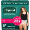 Depend Depend Fresh Protection Adult Incontinence & Postpartum Bladder Leak