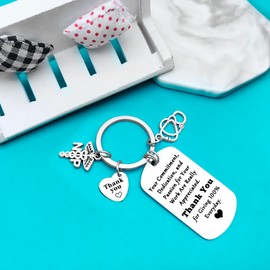 Xiahuyu Thank You Gifts for Nurse Practitioner NP Nurse Keychain Nurse Appreciation Gifts Leaving Retirement Nurse Week Nurse Day Birthday Christmas Gifts for Nurse Employee Coworker