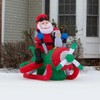 8 Foot Long by 5 Foot Tall Inflatable Aviator Santa