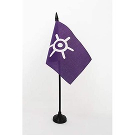 Tokyo Metropolis Table Flag 4'' x 6'' - Tokyo in Japan Desk Flag 15 x 10 cm - Black plastic stick and base- AZ FLAG