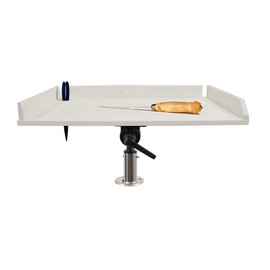 TACO 20" Poly Filet Table w/Adjustable Gunnel Mount - White