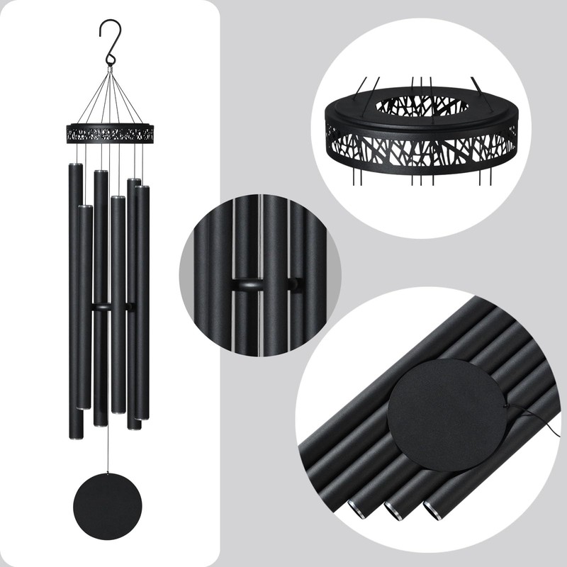 60" Extra Large Wind Chimes for Outside Deep Tone, Sympathy