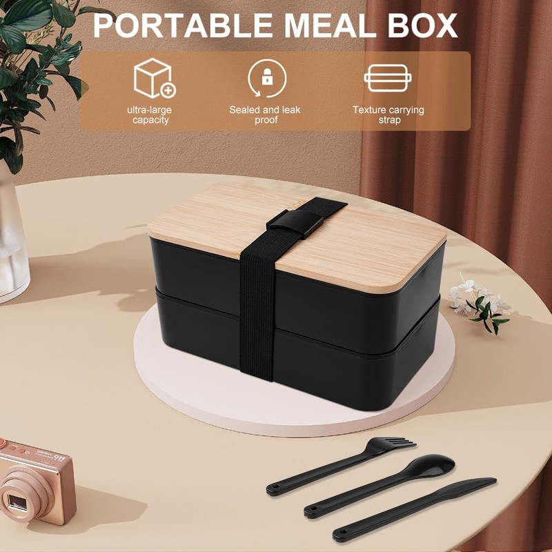 Hominas Bento Lunch Box 1200ml Leakproof Lunch Boxes with Compartments