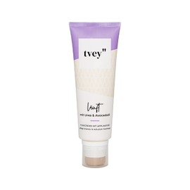 Foot cream with sponge applicator for use without sticky hands: running