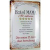 Tin Sign 20 x 30 cm Curved Hotel Mama All