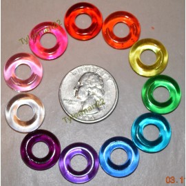 50 FUN BRIGHT COLORFUL ACRYLIC CIRCUS RINGS BIRD TOY PART CRAFTS SCRAPBOOKING