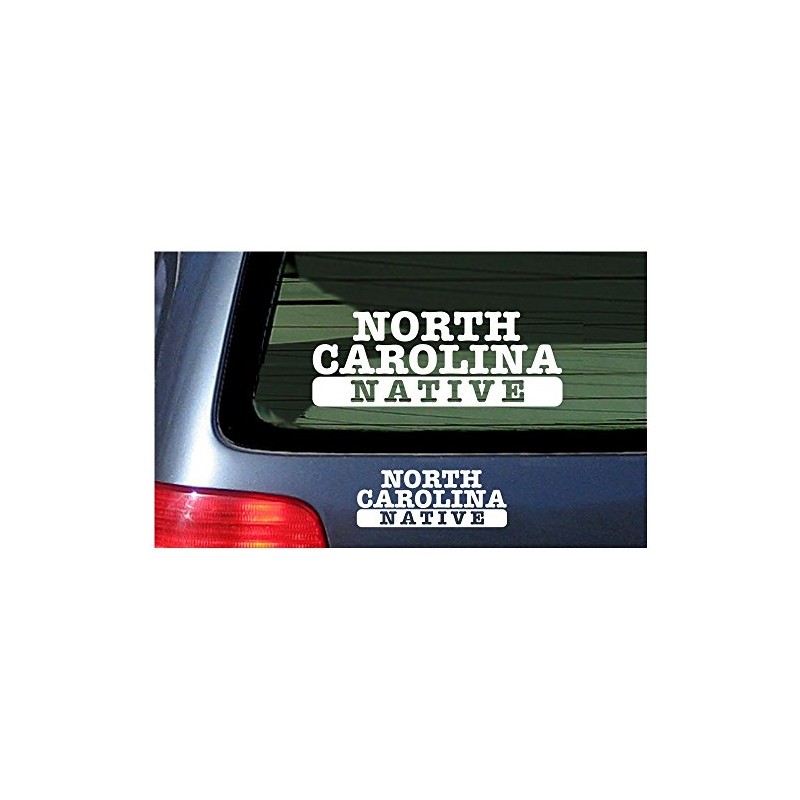 North Carolina Native - White Vinyl Sticker Window Decal