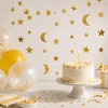 ZEYIYER 52Ft/12m Gold Star Garland, Moon Stars Bunting Decoration