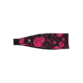 Crazy Basketball Headband with Basketballs (Black/Neon Pink, One Size)