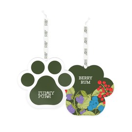 Furry Purr Car Air Freshener Hanging Cute Paw Air Fresheners, Berry Rum Pack of 3, Pet-Friendly Air Freshener for Home & Auto, Non-toxic Odor Eliminating Air Freshener