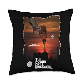 Power Drill Massacre Survival Horror Slasher Game Throw Pillow