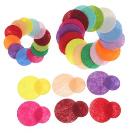 Kisangel 100pcs Craft Felt Sheets Felt Patches Circles for Ornaments Sheets for DIY