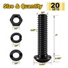 (20Sets) 1/4-20 Bolt x 1" Button Head Socket Cap Bolts