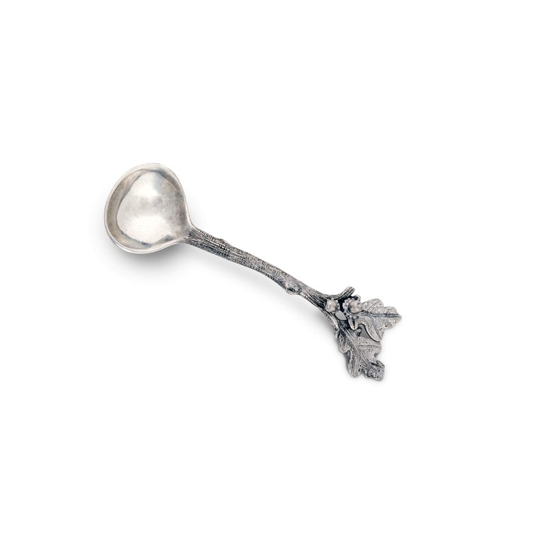 Vagabond House Small Solid Pewter Acorn Ladle/Sauce/Serving Spoon 4.5 inch