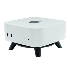 Dee Plus Mac Mini M4 Stand, Mac Mini M4 Mount, Simple, Dedicated Stand for Mac Mini M4/M4 Pro 2024, Desktop Stand Mount with Anti-Slip Pads, Convenient Operation of Power Button (Black)