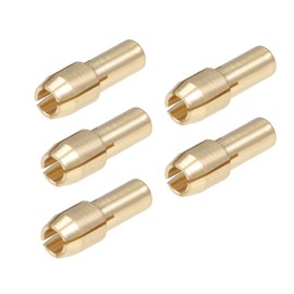 Recogwood 5Pcs Brass Drill Chuck Precision, 3.2mm Collet, Compatible with Dremel Rotary Tools, Grinding Drill
